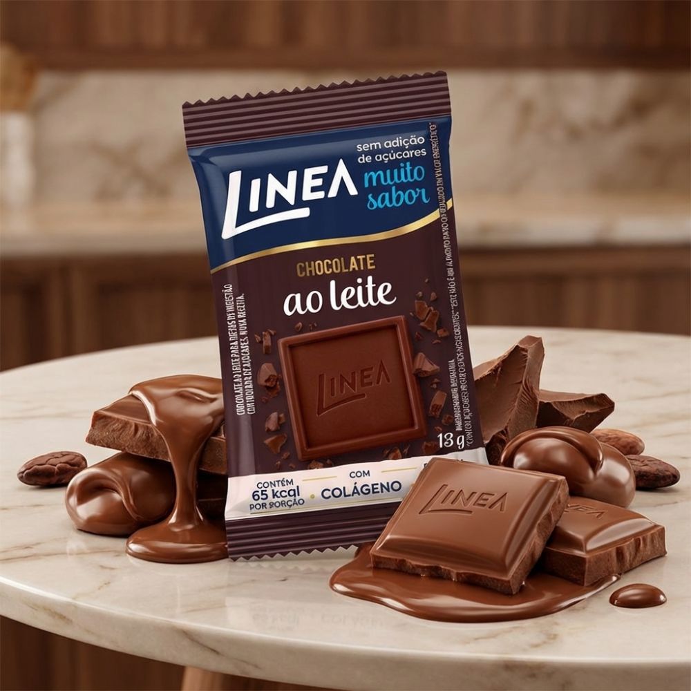 ちょこ Mini Chocolate Ao Leite Linea - 15 unidades de 13g