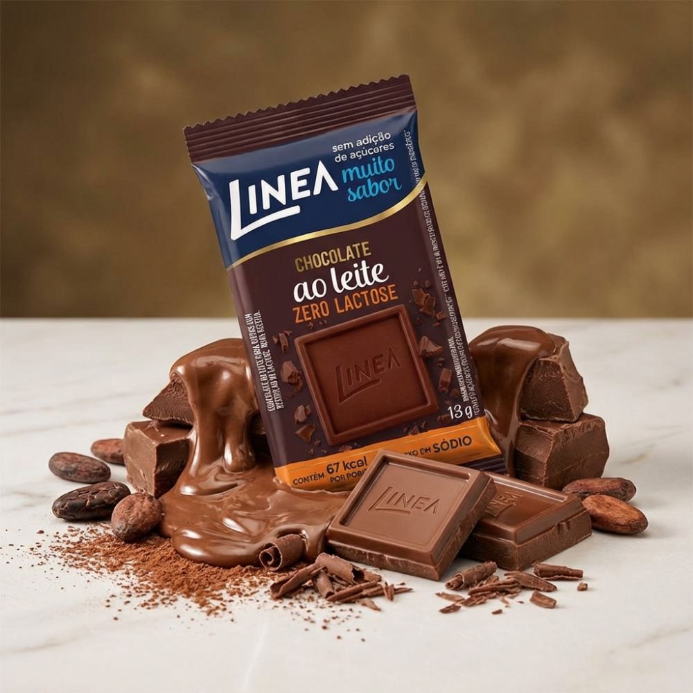 Mini Chocolate Ao Leite Zero Lactose Linea - 15 unidades de 13g