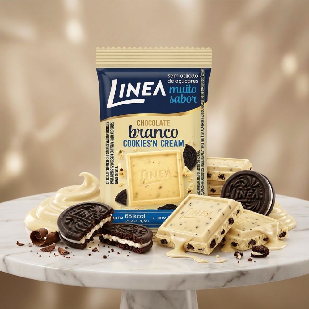 Mini Chocolate Linea Cookies'n Cream - 15 Unidades de 13g