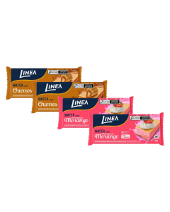 Kit 4 Wafers Linea Sabor Churros e Morango de 90g