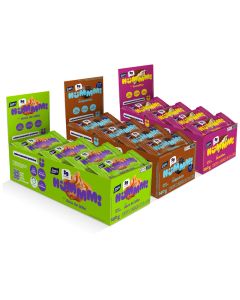 Kit 3 Displays Hummm! Snack Proteico Sabor Brigadeiro, Doce de Leite e Banoffee - Caixa com 12 unidades