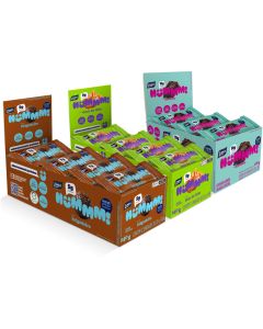 Kit 3 Displays Hummm! Snack Proteico Sabor Brownie, Brigadeiro e Doce de Leite - Caixa com 12 unidades