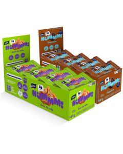 Kit 2 Displays Hummm! Snack Proteico Sabor Brigadeiro e Doce de Leite - Caixa com 12 unidades