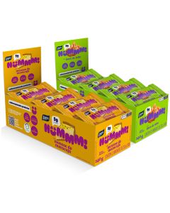 Kit 2 Displays Hummm! Snack Proteico Sabor Doce de Leite e Mousse de Maracujá - Caixa com 12 unidades