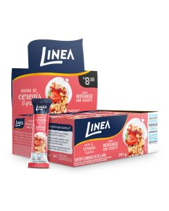 Barra De Cereal 3 Grãos Integrais Linea Sabor Morango Com Iogurte - 12 unidades de 20g