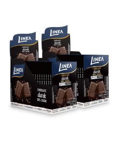Kit 2 Displays de Chocolate Individual Linea Sabor Dark - 15 unidades de 30g