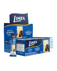 Barra De Cereal 3 Grãos Integrais Linea Sabor Cookies'n Cream - 12 unidades de 20g