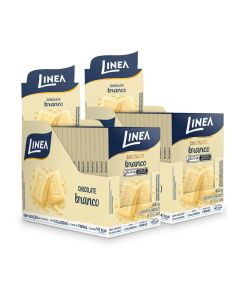 Kit 2 Displays de Chocolate Individual Linea Sabor Branco 15 unidades de 30g
