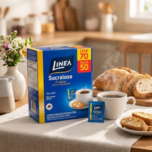 Adoçante em pó Sucralose Linea 70 Sachês de 500mg