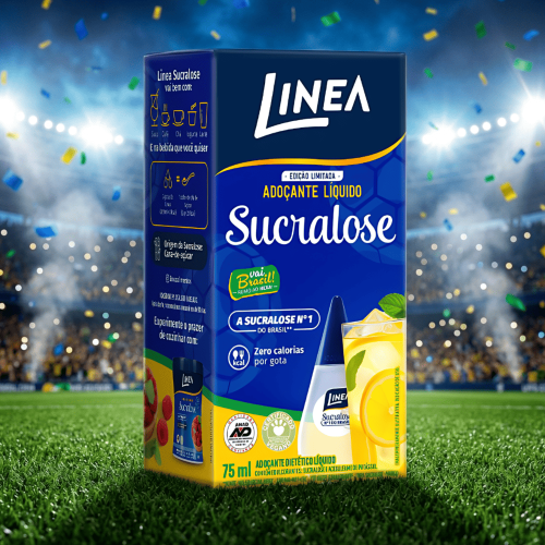 Adoçante Sucralose Líquido Linea de 75ml Edição Especial Copa do Mundo 2026