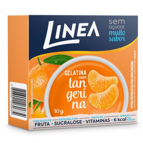 Kit 8 Gelatinas Linea Sabor Tangerina, Limão, Maracujá e Abacaxi 10g