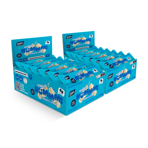 Kit 2 Displays Wafer Hummm! Sabor Cookies'n Cream - Caixa com 12 unidades de 25g