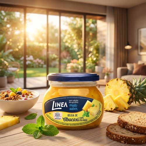 Kit 2 Geleias Linea Sabor Abacaxi com Hortelã de 230g