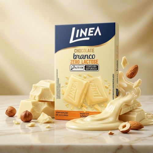 Kit 2 Chocolates Individuais Linea Sabor Branco Zero Lactose - 15 unidades de 30g