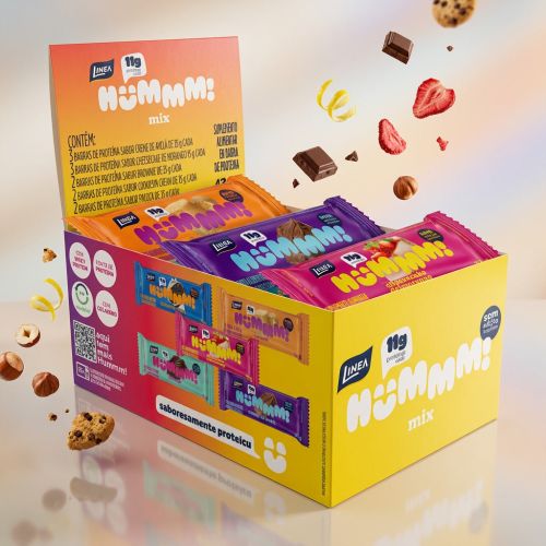 Hummm! Snack Proteico Sortido Caixa com 12 unidades de 35g