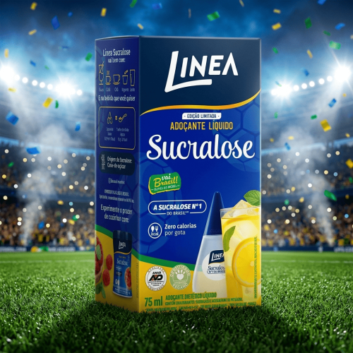 Adoçante Sucralose Líquido Linea de 75ml Edição Especial Copa do Mundo 2026