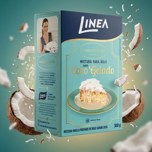 Mistura Para Bolo Linea Sabor Coco Gelado by Mari Junqueira de 300g