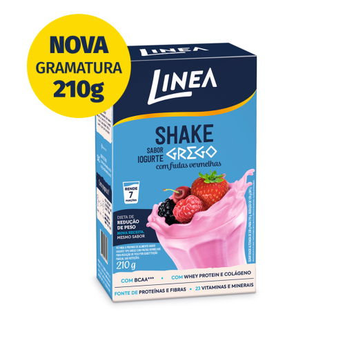 Shake Premium em pó Linea Sabor Iogurte com Frutas Vermelhas de 210g