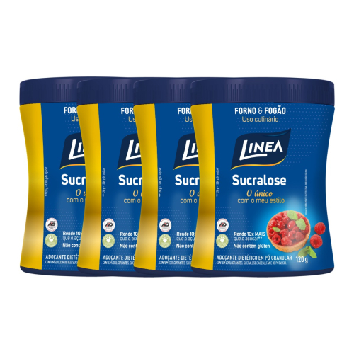 Kit 4 Adoçantes Culinários Sucralose Linea de 120g