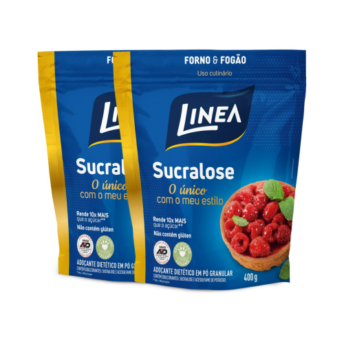 Kit 2 Adoçantes Culinários Sucralose Linea de 400g