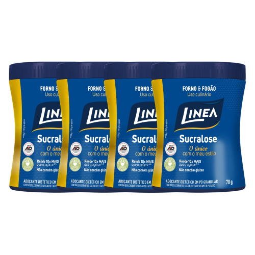 Kit 4 Adoçantes Culinários Sucralose Linea de 70g