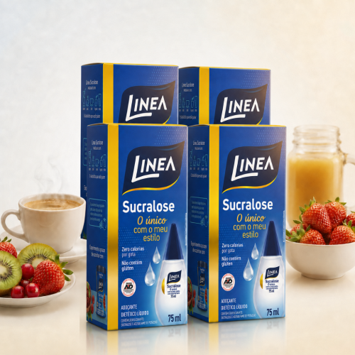 Kit 4 Adoçantes Sucralose Líquido Linea 75ml
