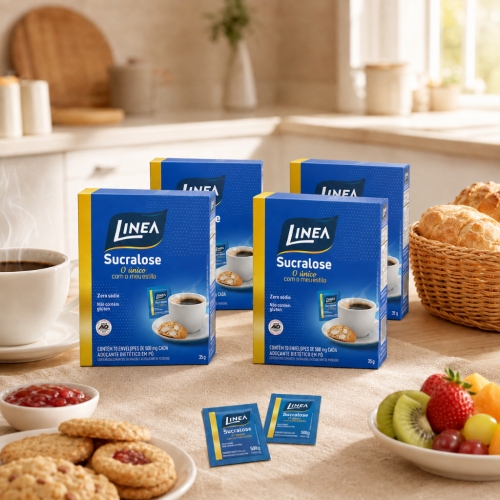 Kit 4 Adoçantes em pó Sucralose Linea 70 Sachês de 500mg
