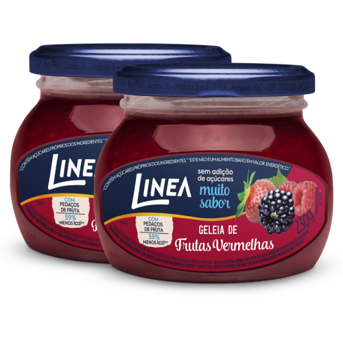 Kit 2 Geleias Linea Sabor Frutas Vermelhas de 230g