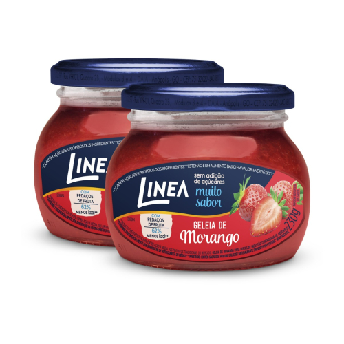 Kit 2 Geleias Linea Sabor Morango de 230g