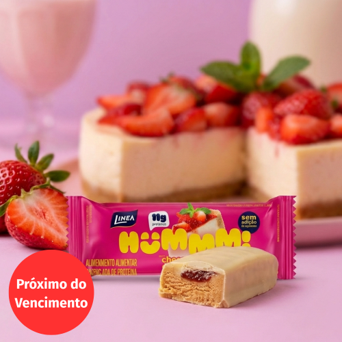 Validade 06/10/2026 - Hummm! Snack Proteico Sabor Cheesecake de Morango de 35g