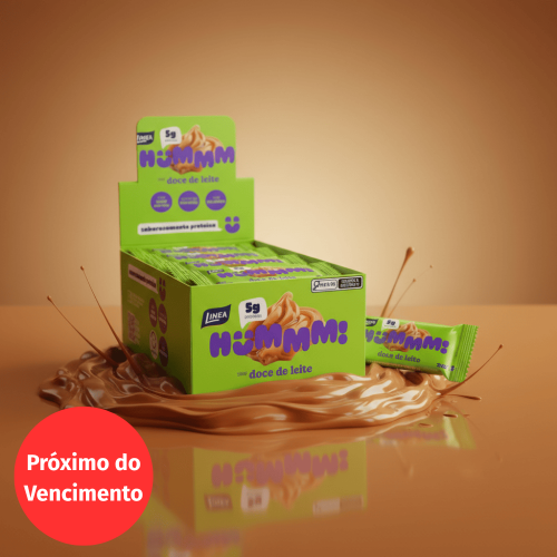 Validade 11/10/2026 - Hummm! Docinho Proteico Sabor Doce de Leite - Caixa com 12 unidades de 20g