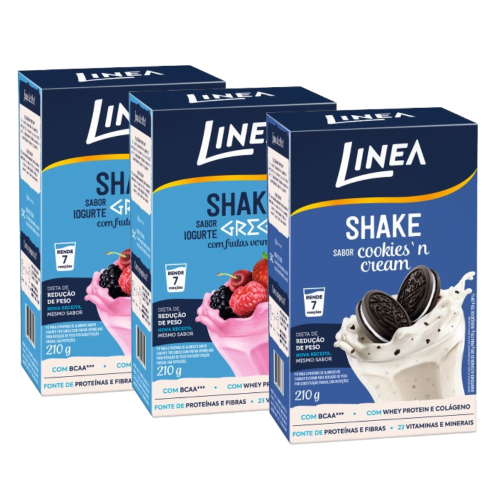 Kit Linha Linea: 2 Shakes Frutas Vermelhas e 1 Cookies de 210g