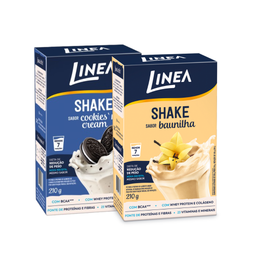Kit Linha Linea: Shake Cookies e Shake Baunilha de 210g