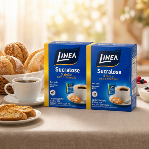 Kit 2 Adoçantes em pó Sucralose Linea 50 Sachês de 500mg